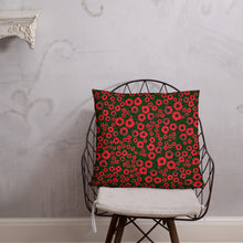 Bright Red Roses designer Basic Pillow by John A. Conroy