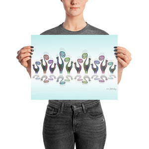 SNOOTY RAINBOW LINE DANCE Poster - COOOL CATS