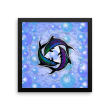 DOLPHIN CIRCLE Framed poster - COOOL CATS
