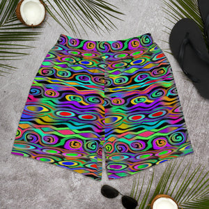 Men's Athletic Long Shorts by award winning California artist John A. Conroy