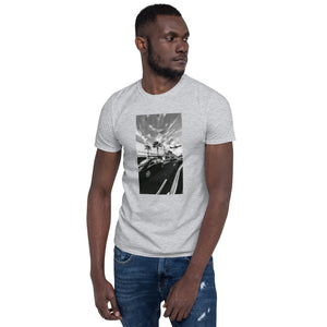 LAX photo on a Short-Sleeve Unisex T-Shirt