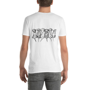 Dalmatians Sitting (front & back) Short-Sleeve Unisex T-Shirt